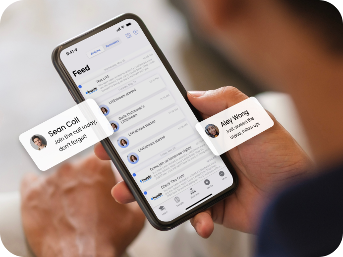 hussle alerts and communication features