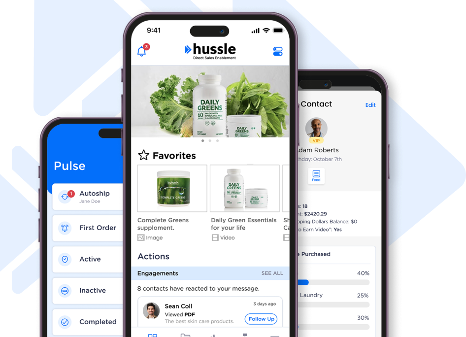 hussle crm platform screenshots